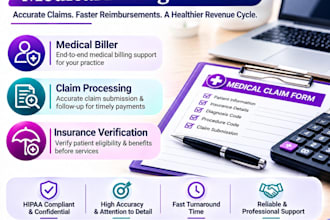 medical biller, claim processing, insurance verification