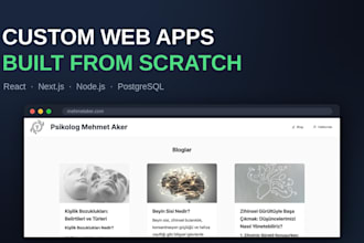develop a full stack web application with react nextjs and nodejs
