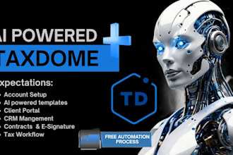 setup and automate taxdome CRM for tax and accounting firms, tax workflows
