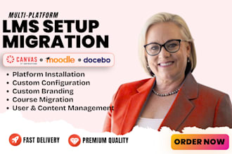 set up, configure and customize your canvas lms, moodle or any lms platform