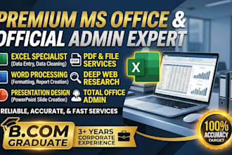 be your ms office, excel data entry and office admin expert