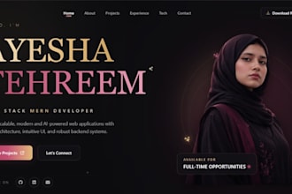 build a modern responsive portfolio website