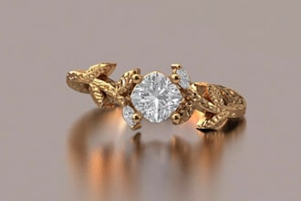 design 3d cad jewelry with stunning photorealistic rendering and 3d printing