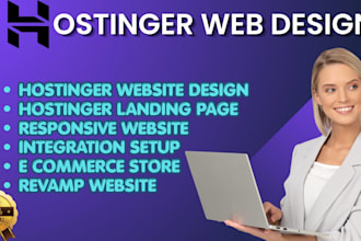build hostinger website design redesign landing page email automation wordpress
