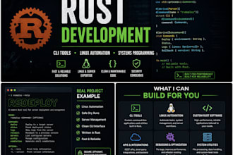 develop fast and reliable rust and linux tools