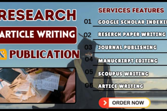 write research articles and provide scopus journal publication support