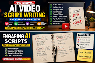 write ai video scripts for youtube and social media