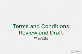 review terms and conditions policy of the company and provide a draft