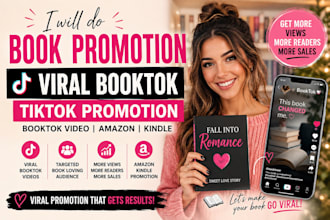 do book promotion, viral booktok tiktok promotion, booktok video amazon kdp