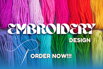 edit, redesign design embroidery logo for startups company business