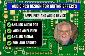 analog audio pcb design for guitar effects,mic preamp,amplifier and audio device