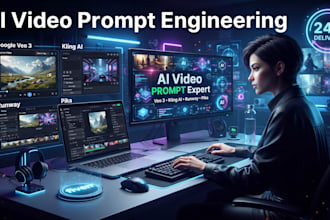 create cinematic ai video prompts for veo 3, kling ai, runway and pika