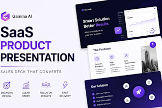 create saas product presentation sales deck in gamma ai