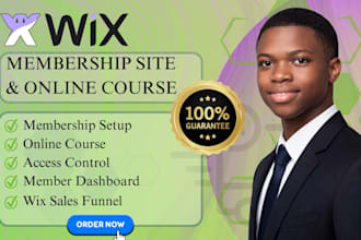 build wix online course wix membership website, wix sales funnel