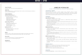 write or rewrite your technical resume and cover letter