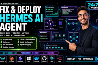 fix deploy hermes ai agent obsidian second brain claude code webui jarvis ai wsl