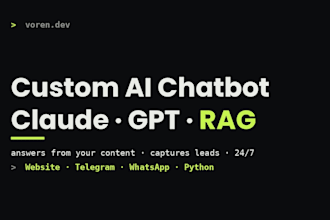 build a custom ai chatbot for your website with claude or gpt