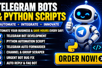 create custom telegram bot python script auto forwarder scraper automation fix