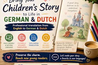 translate children ebook fiction ebook from english to german dutch