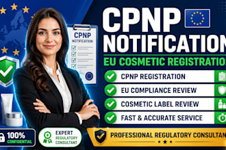 complete cpnp notification, cosmetic registration, eu compliance, label review