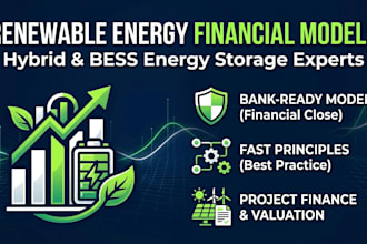 build a hybrid clean tech and battery bess financial model