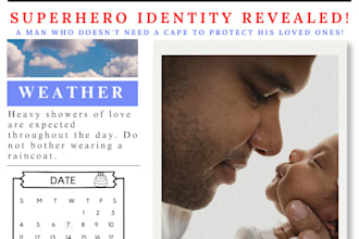 design a custom birthday newspaper poster gift