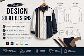 design professional sketches and clothing designs