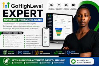 configure gohighlevel CRM, pipelines, workflows, automation, and ghl setup