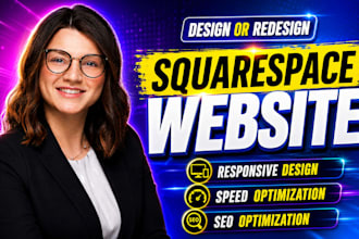 build squarespace website design or development squarespace website