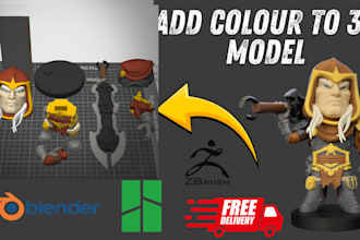 convert stl to 3mf, split parts, add color for bambu studio multicolor printing