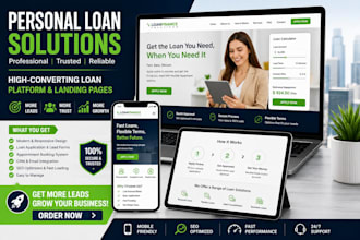 do personal loan website  financial website loan landing page payday loan