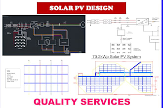 design solar pv plans, autocad drawings, pvsol simulation and permit floor plans