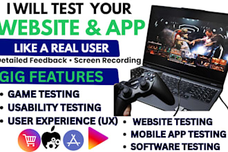 user testing website testing app testing game testing beta testing usability