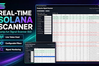 build a real time solana pump fun token scanner with gui