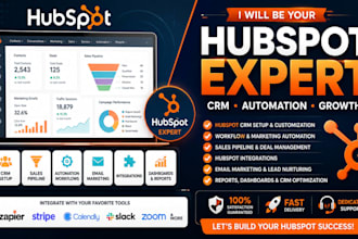 be your hubspot expert for hubspot CRM setup hubspot automation hubspot workflow