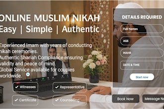 online muslim nikah with witnesses and certificate