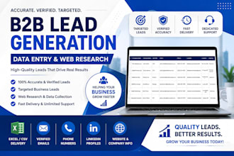 do b2b lead generation and web research