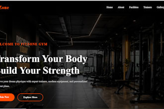 create a modern responsive gym fitness website
