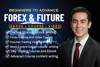 write beginner to advanced forex and future trading course ebook writing video
