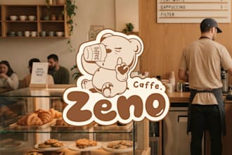 create modern coffee brand identity design