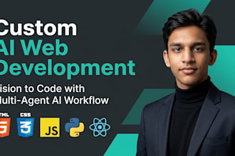 build custom ai web app landing page using ai agent workflow