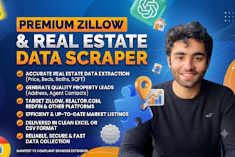 build zillow and realtor data scraper for real estate