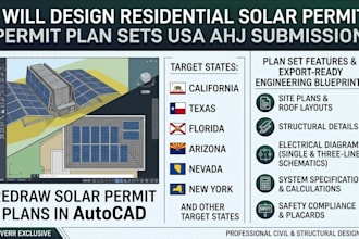 design residential solar permit plan sets usa ahj submission