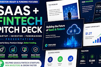 design saas fintech pitch deck startup investor presentation PPT presentation