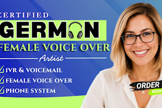 record a warm, charming female voice over, characters voice, audiobook narrator