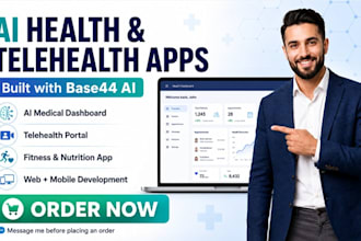 build custom ai health and fitness app using base 44 vibe coding