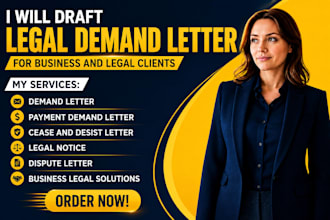 draft legal demand letter for business and legal clients as US attorney