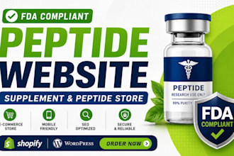 build an fda compliant peptide supplement website
