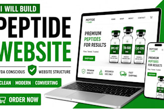 build an fda compliant peptide website supplement website