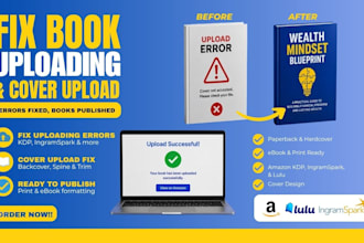 kdp cover error paperback cover correction ingramspark cover resize
